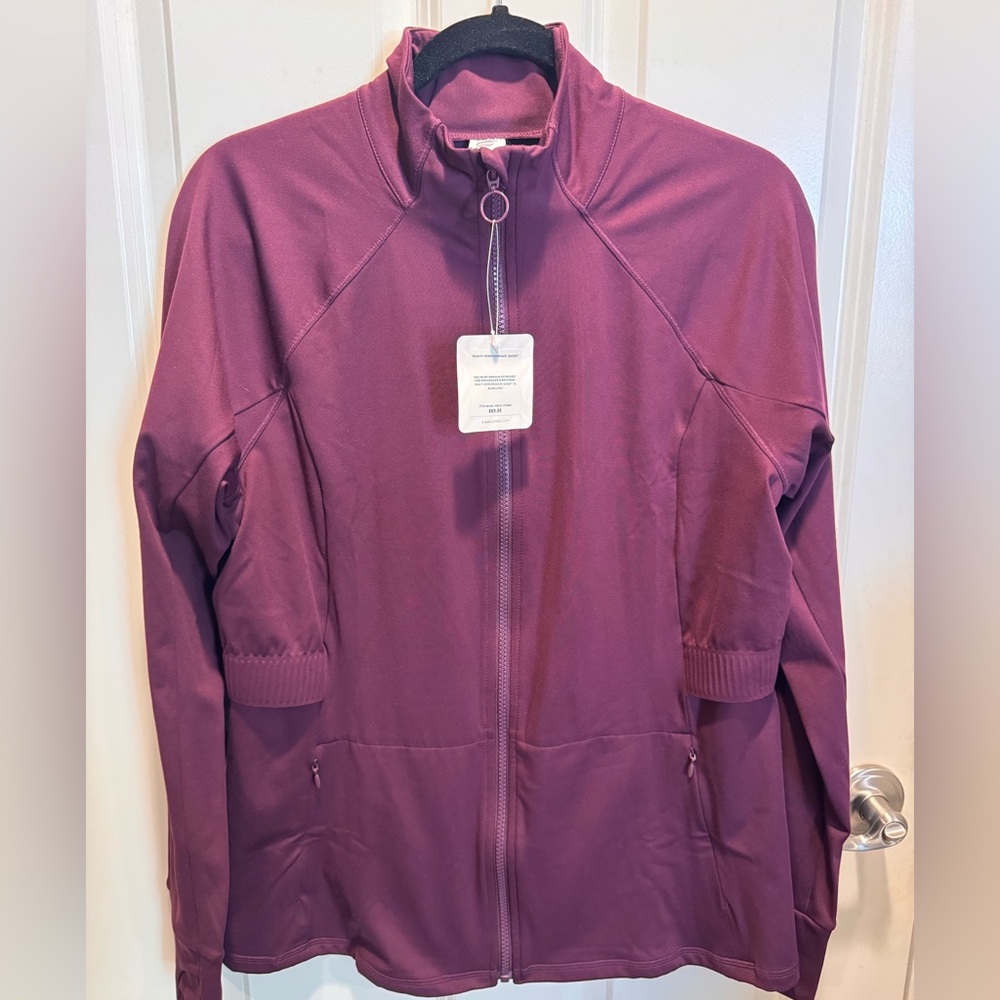 Fabletics Trinity Burgundy Jacket NWT - image 1